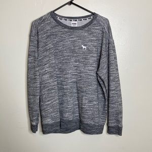 PINK by Victoria Secret grey crewneck sweatshirt size large